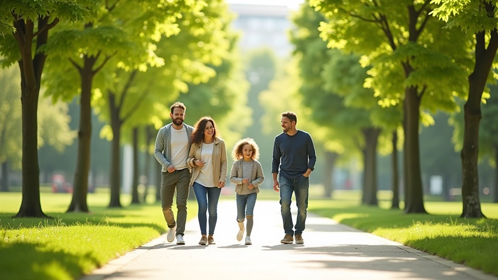 Perede ja laste tegevus parkides, aktiivsus ja liikumine